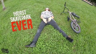 WORST SKATE PARK EVER TAKES OUT BIG BOY!