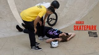 BIG BOY CRASH LANDS IN ENGLAND AT THE SKATEPARK!