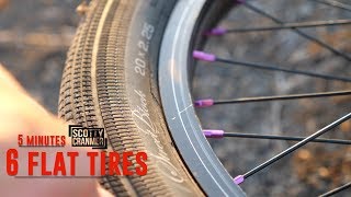 SIX FLAT TIRES IN 5 MINUTES!