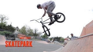 RIDING THE MYSTERY SKATEPARK WITH PINK RAMPS!