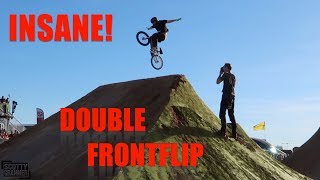 AMAZING NO HANDED DOUBLE FRONTFLIP ATTEMPT!