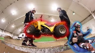 NO SNOW NO PROBLEM! (quad inside the skatepark)