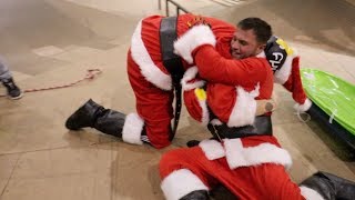 BATTLE  OF THE SANTAS AT THE SKATEPARK!