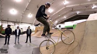 CRAZY GOLD DOUBLE BIKE AT THE SKATEPARK!