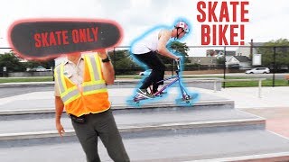 SKATE BIKE vs. SKATEPARK SECURITY!