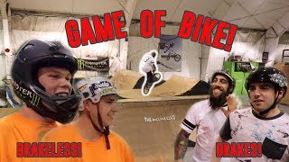 BRAKES vs BRAKELESS GAME OF BIKE!