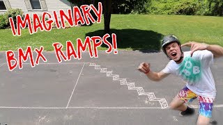 BUILDING IMAGINARY BMX BIKE RAMPS!