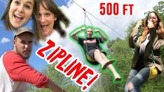 CRAZY HOME MADE 500FT ZIPLINE!