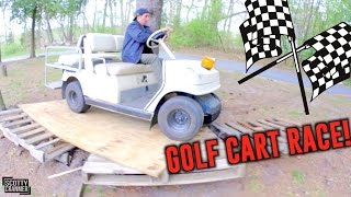 GOLF CART OBSTACLE COURSE RACE!