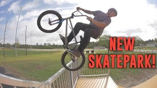 RIDING A BRAND NEW SKATEPARK!