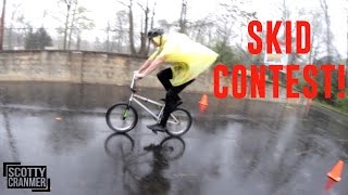BIKE SKID CONTEST IN THE RAIN!