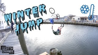 HE JUMPED INTO THE FREEZING WATER!