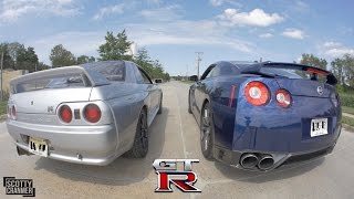 R32 SKYLINE GT-R vs. R35 GT-R!