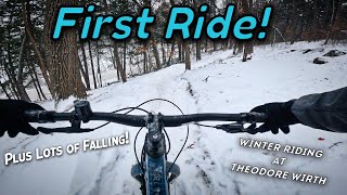 My first riding experience in the snow!