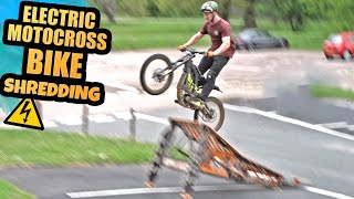 ELECTRIC MOTOCROSS BIKE SHREDDING - HUGE GAP...