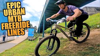 HITTING A BIG DROP AND EPIC URBAN MTB FREERIDE...