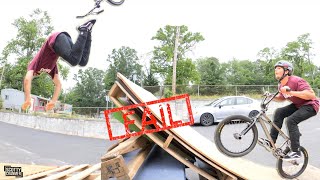 Junk Pile Ramp Backflip Bail Was Crazy!