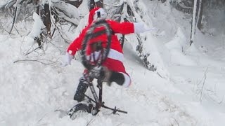 Santa Crashes His Mountain Bike!