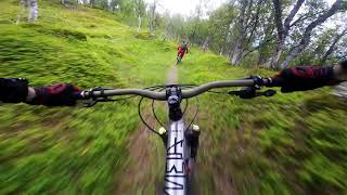 Lyngen trail center, waterfall and golden trails