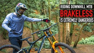 BRAKELESS DOWNHILL BIKE CHALLENGE!!