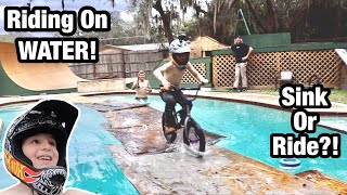 Riding My Bike Across Water! Sink or Ride?!