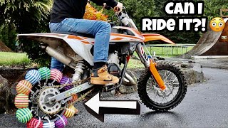 Bouncy Ball Dirt Bike Tires!