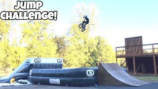 BMX Gap Jump Challenge!! Who chickens out...