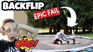 Backflip FAIL! Tampoline Game Of BIKE!