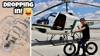 Going To Skateparks In A HELICOPTER! *Filled...