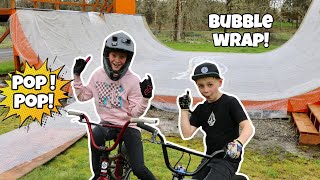 I Covered my ENTIRE Halfpipe in BUBBLE WRAP!...