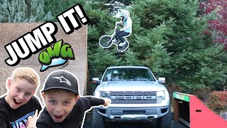 BMX Truck Jump Challenge! Would you jump it?!