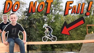 Sketchy High Beam Obstacle Course!! DO NOT FALL!!