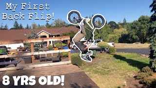 My first BACK FLIP! @Caidenbmx