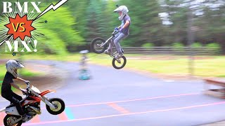 BMX vs MX Long Jump Challenge!!!