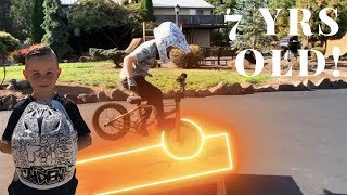 End of 7!! Caiden's Freestyle BMX Riding...
