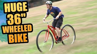 RIDING A HUGE 36' WHEELED BIKE - BIGGEST...