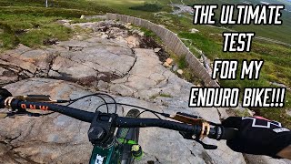 ENDURO BIKE VS THE TOUGHEST DH TRACK I HAVE...