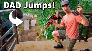 FINALLY!! Fixing and riding the backyard jumps...