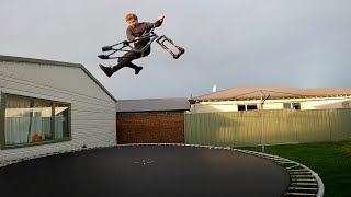 TRYING CRAZY TRAMP BIKE TRICKS!!! - TRAMP BIKE...