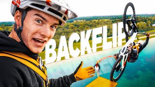 Bungee-Sprung BACKFLIP mit dem Fahrrad! -...