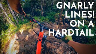 RIDING GNARLY ABANDONED TRAILS ON A HARDTAIL!!...