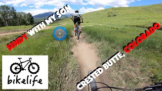 Riding Downhill Mountain Bike With My Son -...