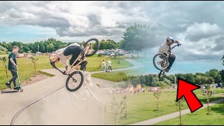 CRAZY GAP OUT OF THE SKATEPARK!