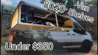 MTB Van Build | 8020 Shelves / Cabinets Under $350