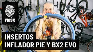 Insertos, Inflador de pié y Mochila...