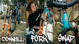 DIY How To Put A Downhill FOX 40 Fork On An...