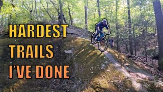 Mountain Biking On Difficult Trails at Blue...