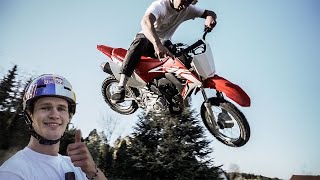 RIDING THE COMPOUND JUMPS WITH OUR NEW PITBIKES