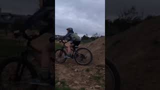 YOUNG KID CHEATS DEATH AT MY JUMPS  #shorts #mtb