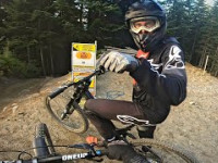 He almost died riding ALINE in the Whistler...